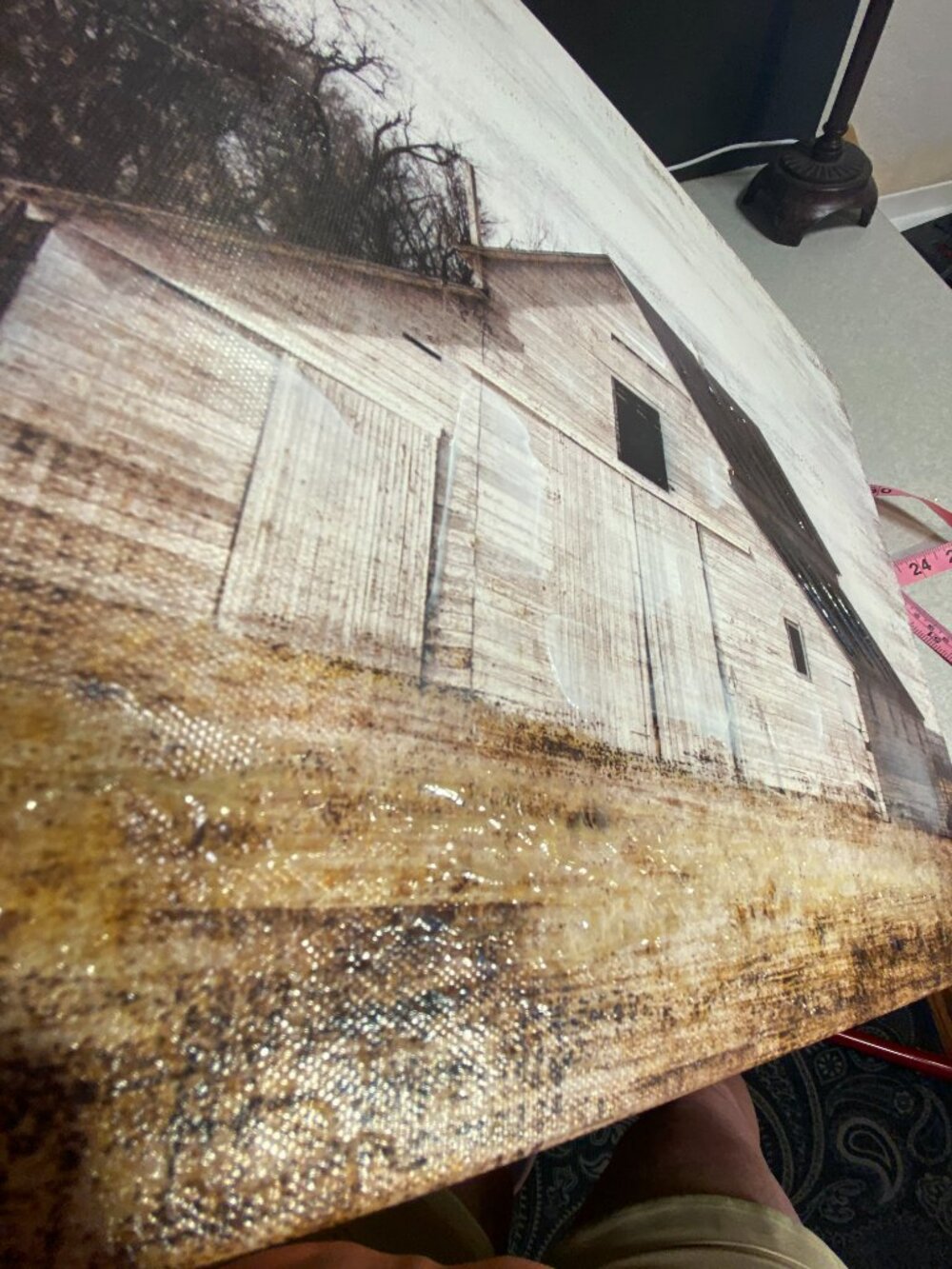 Wall Art Rustic Canvas White Barn Farmhouse Country Decor 16x14 - Picture 5 of 12
